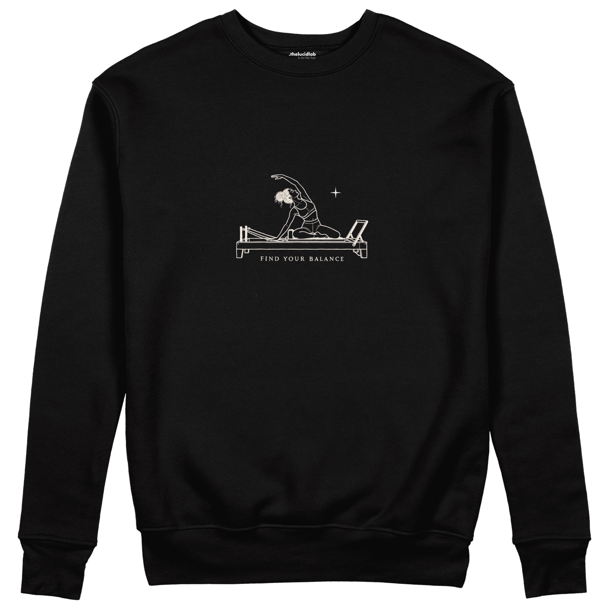 Find Your Balance Regular Sweatshirt – Siyah – ön görünüm