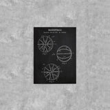 Basketball Chalkboard - Basketball Ball Canvas Print