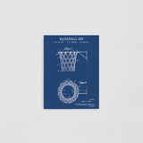 Basketball Net Blueprint Canvas Print