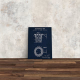 Basketball Net Navyblue Kanvas Tablo