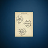 Basketball Vintage - Basketbol Topu Kanvas Tablo