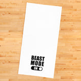 Beast Mode On / Beyaz Spor Havlusu