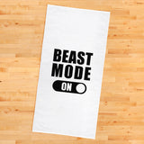 Beast Mode On v2 / Beyaz Spor Havlusu