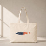 Blue & Orange a Fish Club Tote Bag