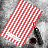 Bon Appétit / Red Striped Kitchen Towel