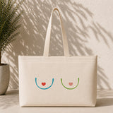 Boobs & Hearts Weekend Tote Bag