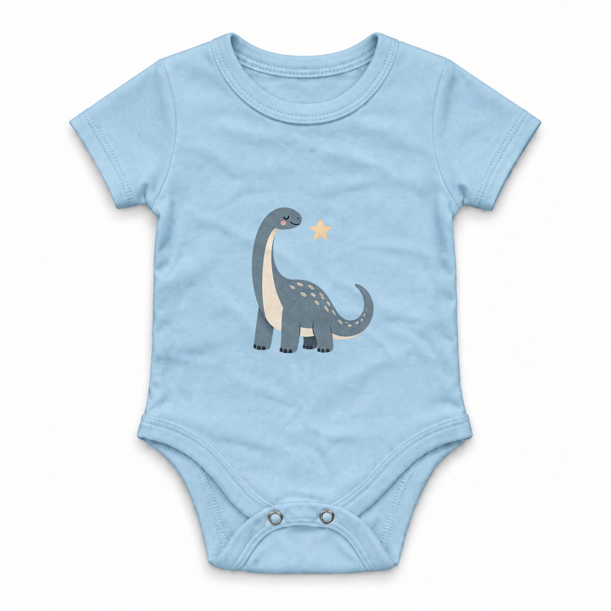 Dusty blue sauropod with a small star Zıbın — Mavi — ön görünüm