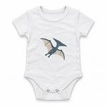 Blue pterodactyl gliding gently Zıbın — Beyaz — ön görünüm