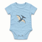 Blue pterodactyl gliding gently Zıbın — Mavi — ön görünüm