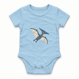 Blue pterodactyl gliding gently Zıbın — Mavi — ön görünüm