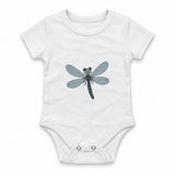 Dragonfly with muted blue wings Zıbın — Beyaz — ön görünüm