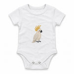 Cockatoo with a cheerful crest Zıbın — Beyaz — ön görünüm