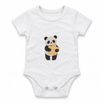 Panda hugging a star pillow Zıbın — Beyaz — ön görünüm
