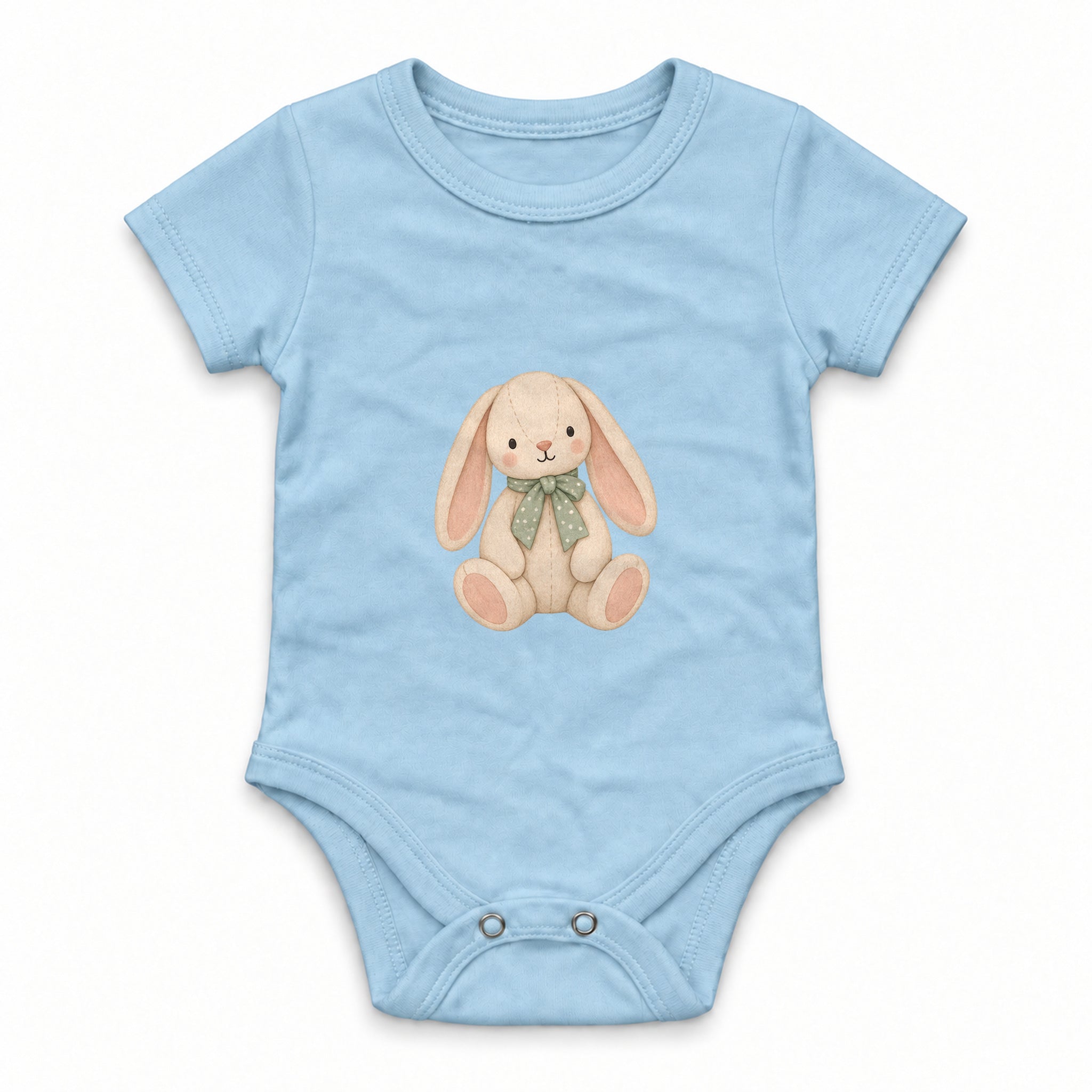 Soft toy rabbit with long floppy ears Zıbın — Mavi — ön görünüm