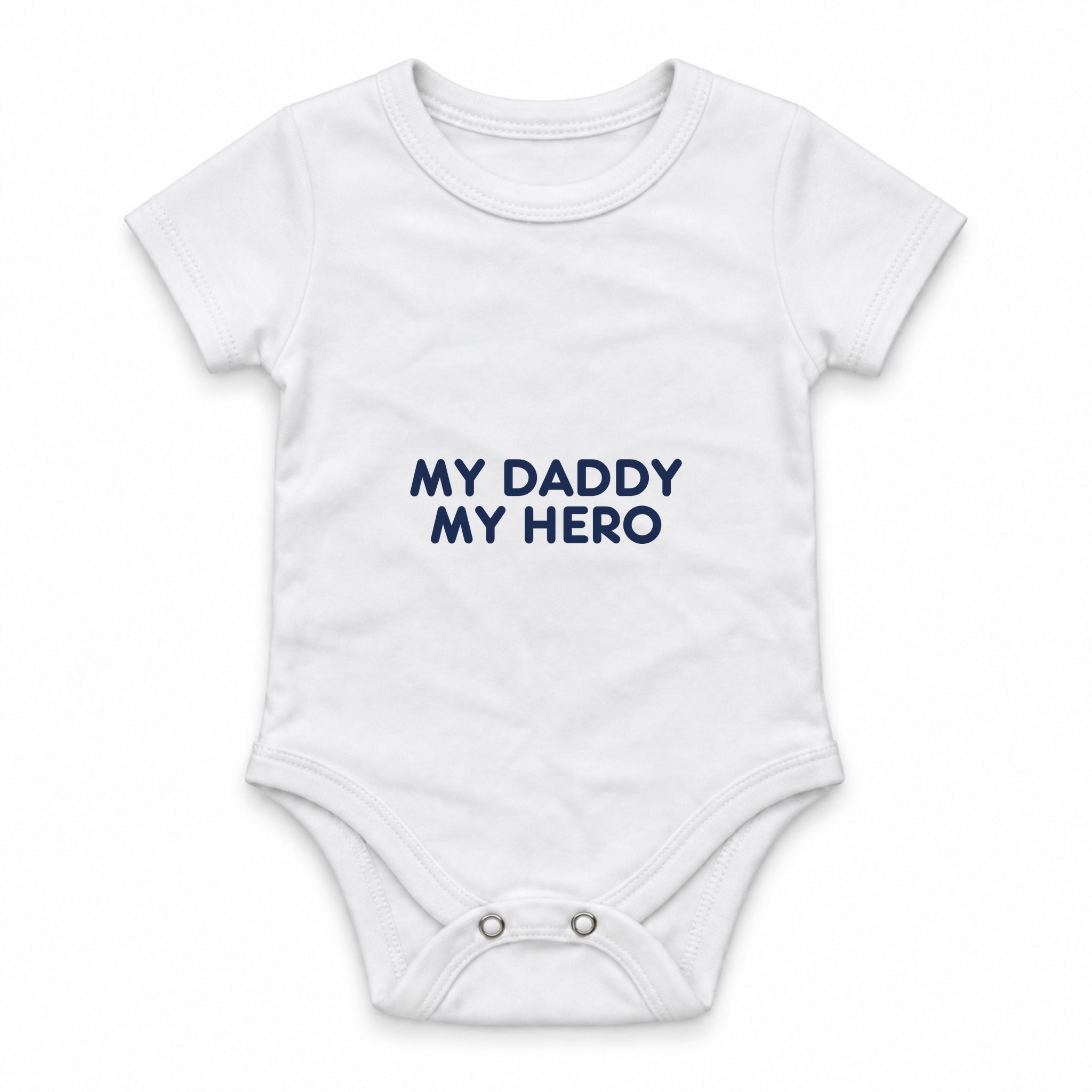 MY DADDY MY HERO Zıbın — Beyaz — ön görünüm