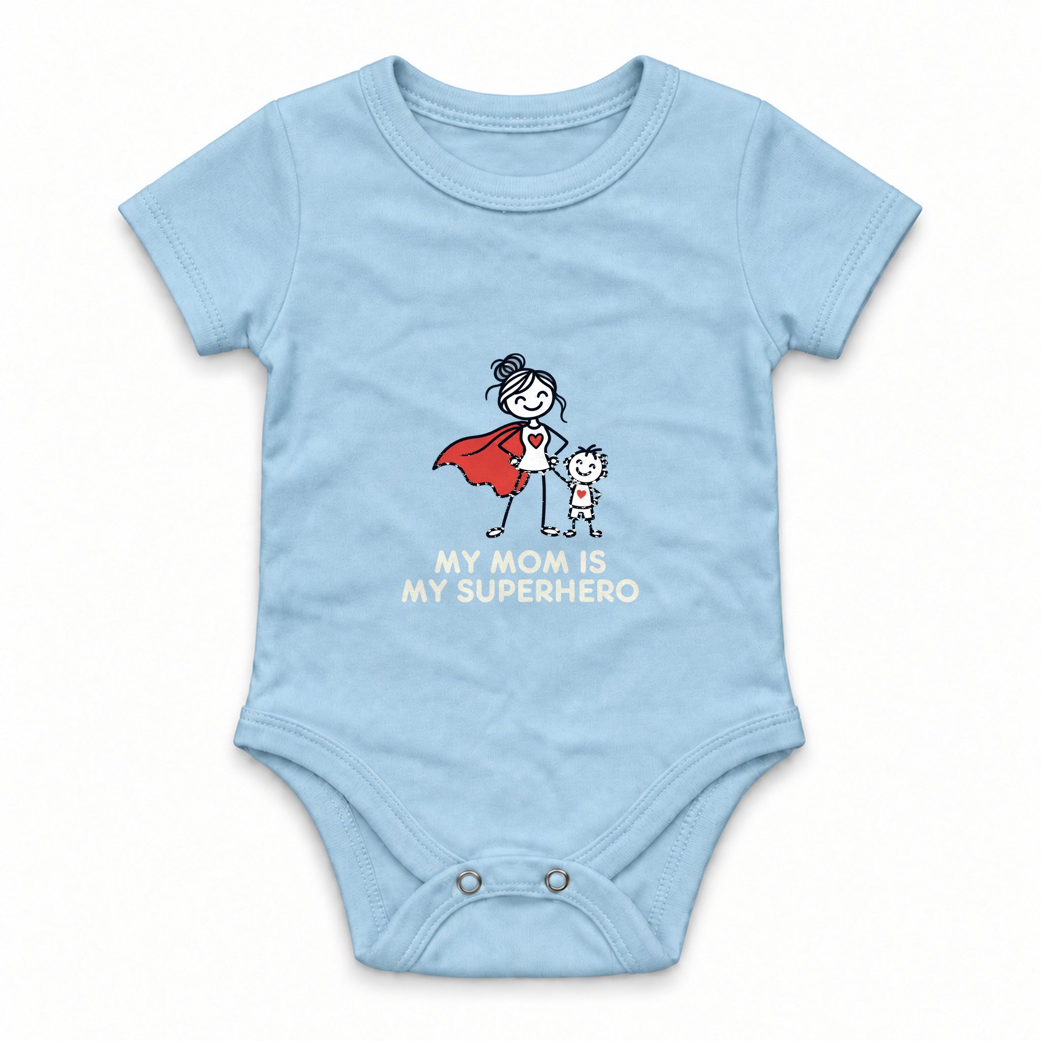 MY MOM IS MY SUPERHERO Zıbın — Mavi — ön görünüm