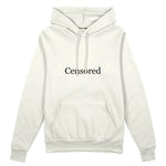 CENSORED Oversize Hoodie – Beyaz – ön görünüm