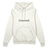 CENSORED Oversize Hoodie – Beyaz – ön görünüm