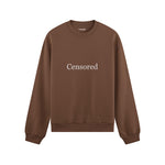 CENSORED Oversize Sweatshirt – Kahverengi – ön görünüm