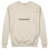 CENSORED Regular Sweatshirt – Bej – ön görünüm