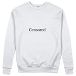 CENSORED Regular Sweatshirt – Beyaz – ön görünüm