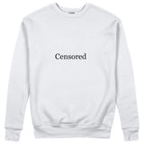 CENSORED Regular Sweatshirt – Beyaz – ön görünüm