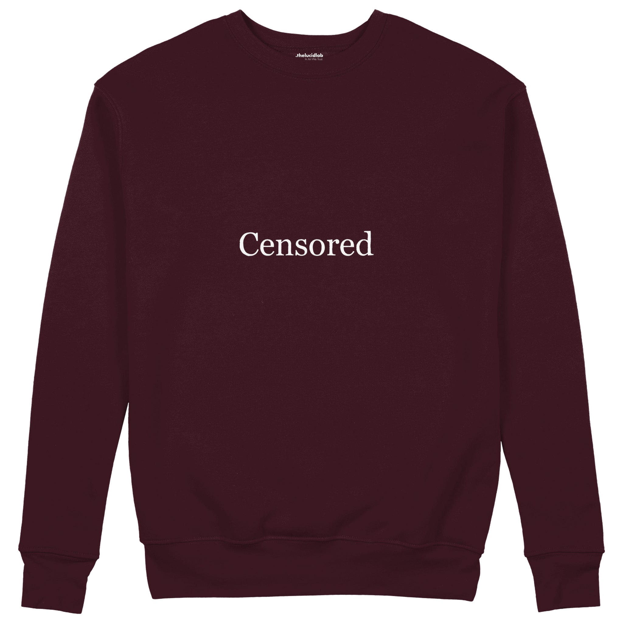 CENSORED Regular Sweatshirt – Bordo – ön görünüm