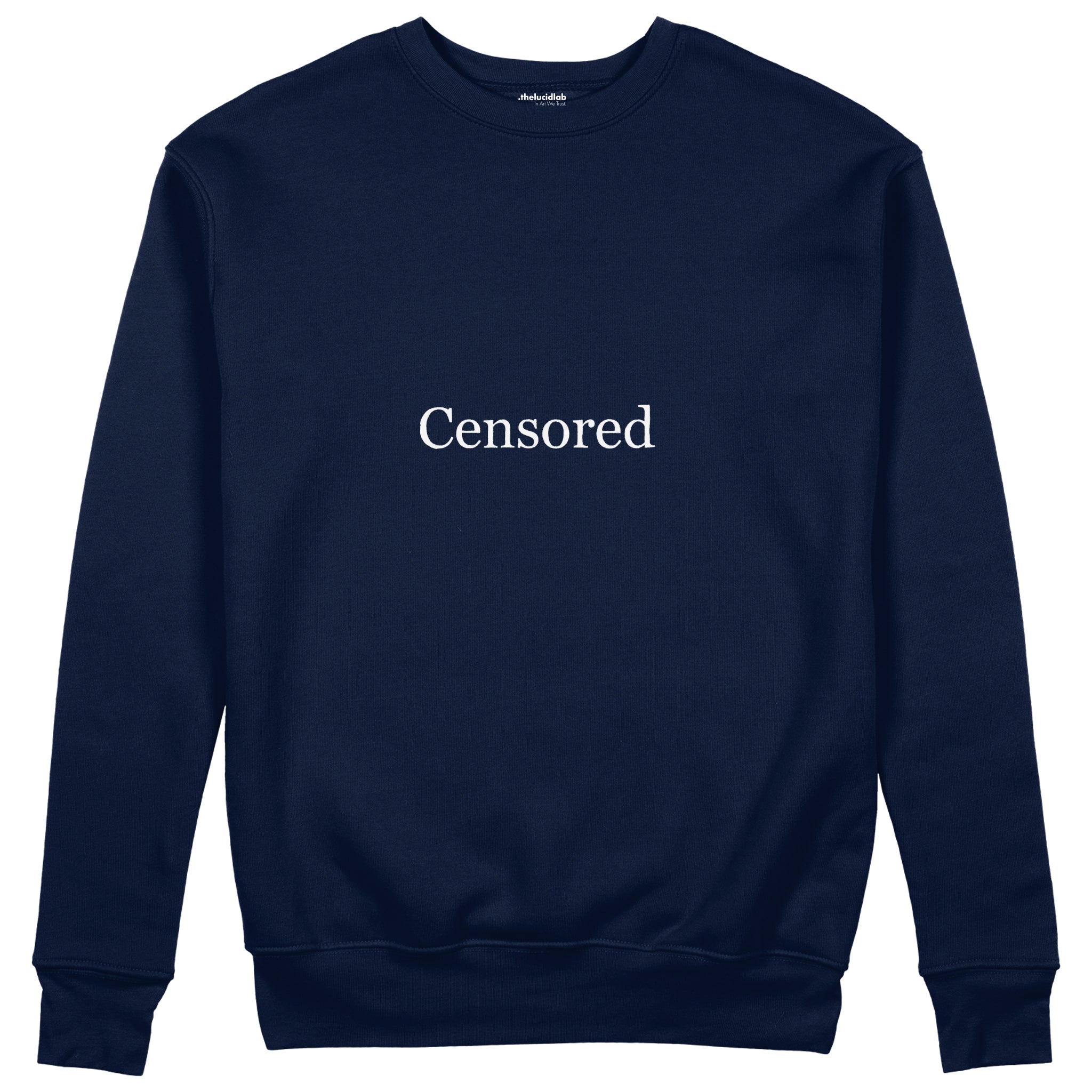 CENSORED Regular Sweatshirt – Lacivert – ön görünüm