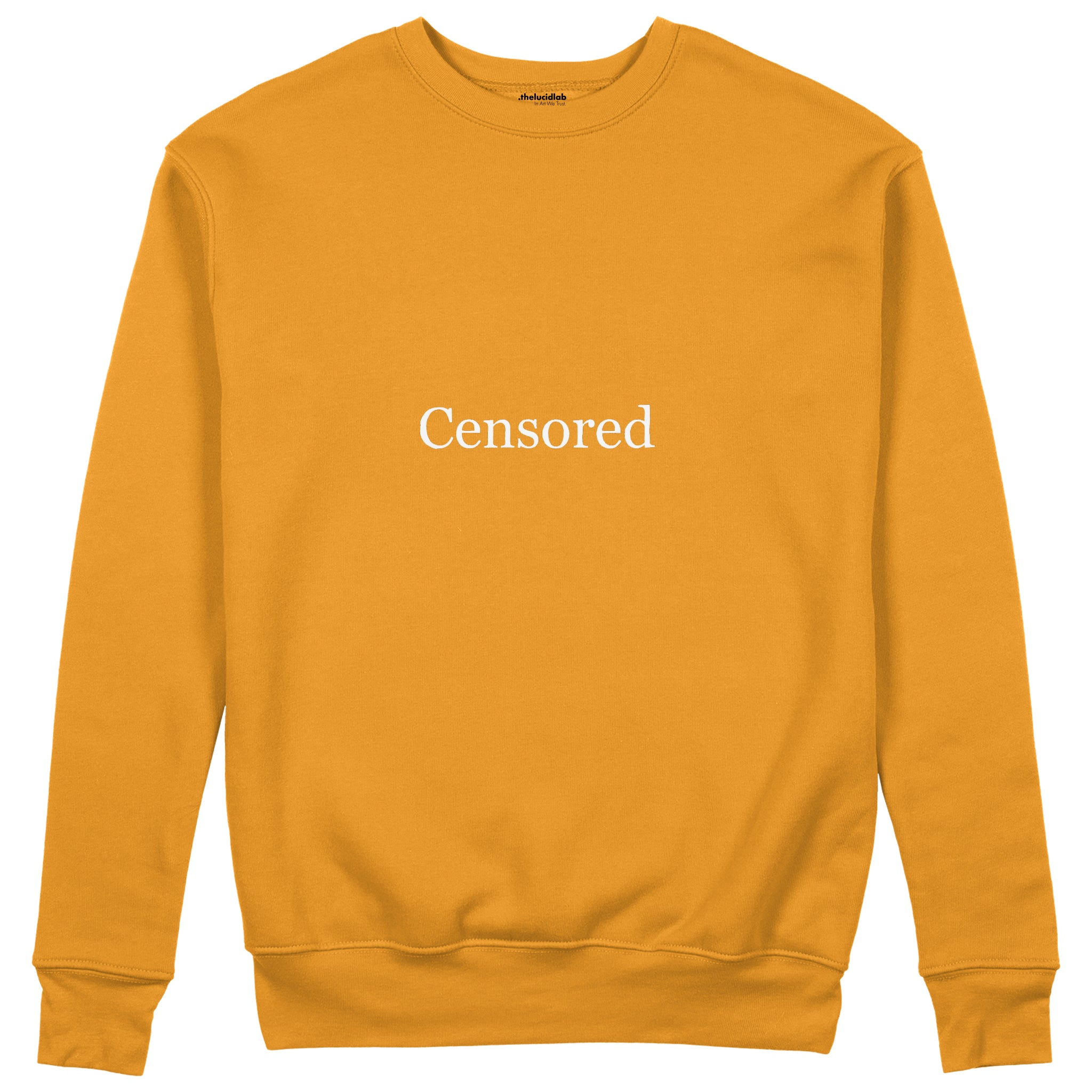CENSORED Regular Sweatshirt – Turuncu – ön görünüm