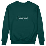 CENSORED Regular Sweatshirt – Koyu Yeşil – ön görünüm