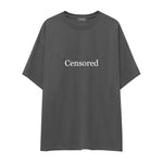 Censored Oversize Tişört — Antrasit — ön görünüm