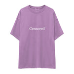 Censored Oversize Tişört — Lila — ön görünüm