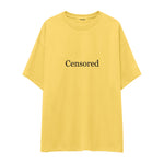 Censored Oversize Tişört — Sarı — ön görünüm