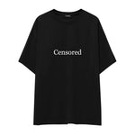 Censored Oversize Tişört — Siyah — ön görünüm