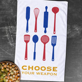 Choose Your Weapon Red &amp; Blue Kitchen Towel