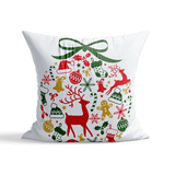 Yılbaşı Süsleri Yeşil Çift Taraflı Kırlent Kılıfı Seti