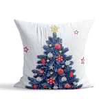 Yılbaşı Süsleri Lacivert Çift Taraflı Kırlent Kılıfı Seti