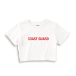 Coast Guard Crop Tişört - Beyaz - Ön Görünüm