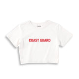 Coast Guard Crop Tişört - Beyaz - Ön Görünüm