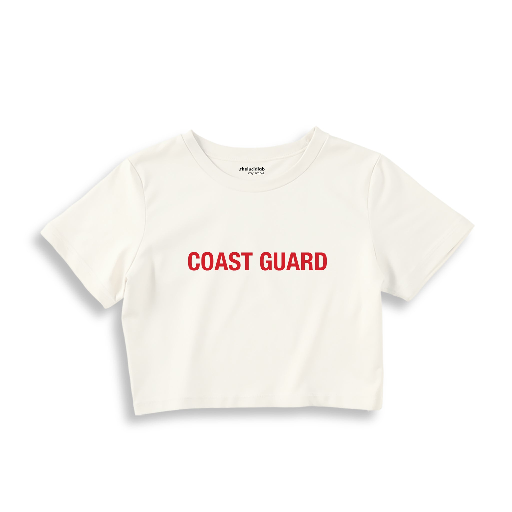 Coast Guard Crop Tişört - Ekru - Ön Görünüm