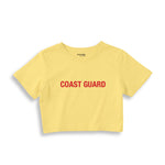 Coast Guard Crop Tişört - Sarı - Ön Görünüm