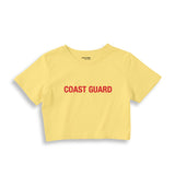 Coast Guard Crop Tişört - Sarı - Ön Görünüm