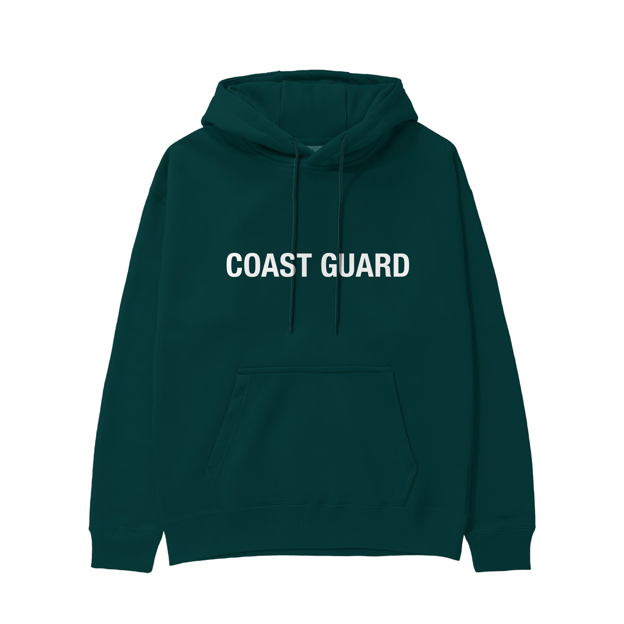 Coast Guard Hoodie - Koyu Yeşil - Ön Görünüm