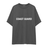 Coast Guard Oversize Tişört - Antrasit - Ön Görünüm