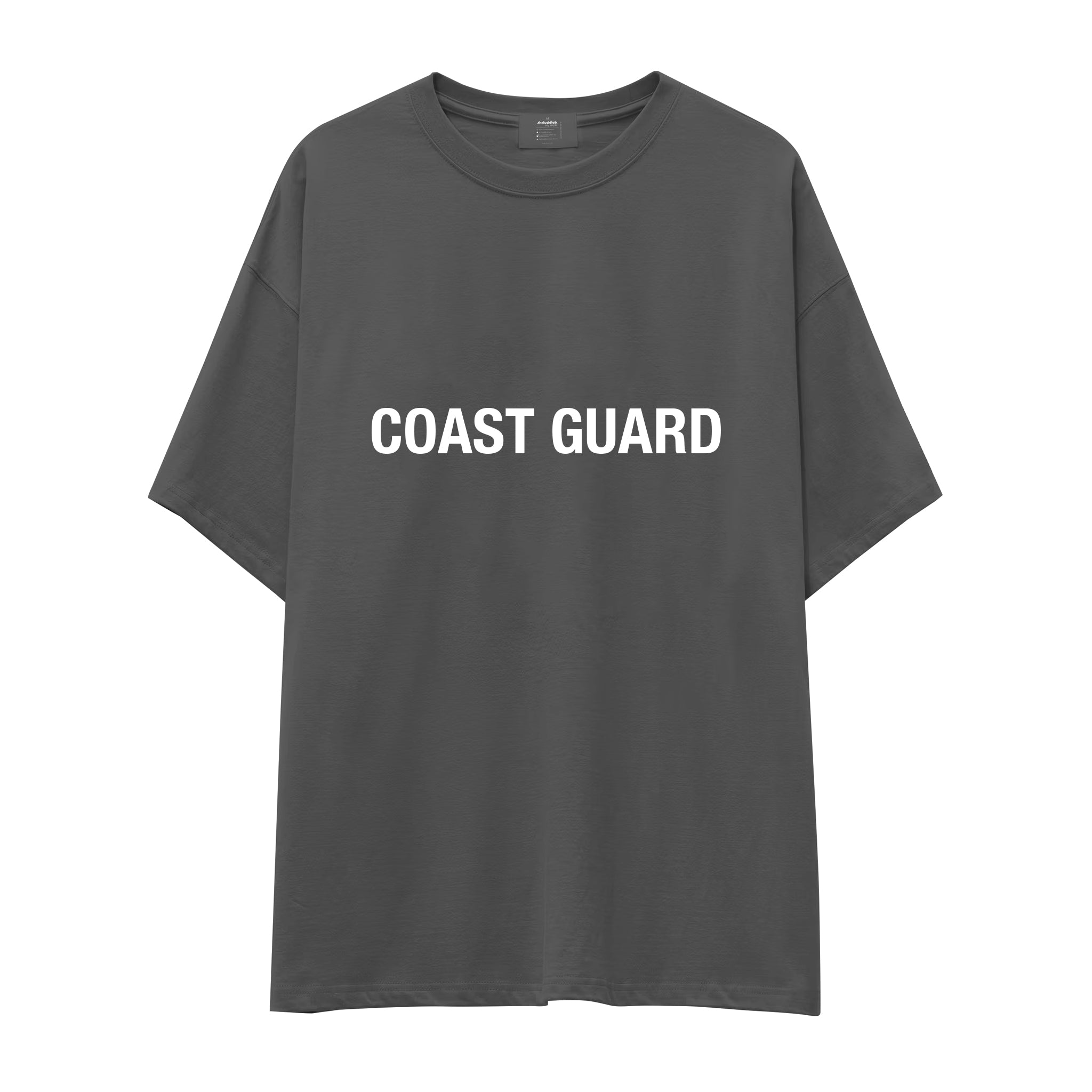 Coast Guard Oversize Tişört - Antrasit - Ön Görünüm