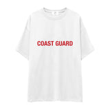 Coast Guard Oversize Tişört - Beyaz - Ön Görünüm