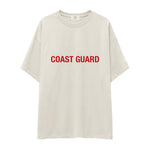 Coast Guard Oversize Tişört - Ekru - Ön Görünüm