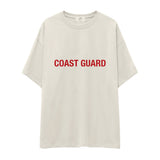 Coast Guard Oversize Tişört - Ekru - Ön Görünüm