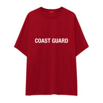 Coast Guard Oversize Tişört - Kırmızı - Ön Görünüm