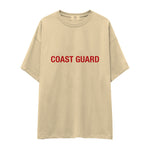 Coast Guard Oversize Tişört - Krem - Ön Görünüm